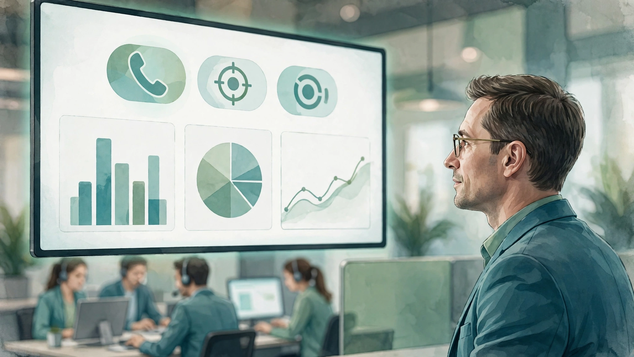 Supervisor reviewing dialing mode options on a call center dashboard