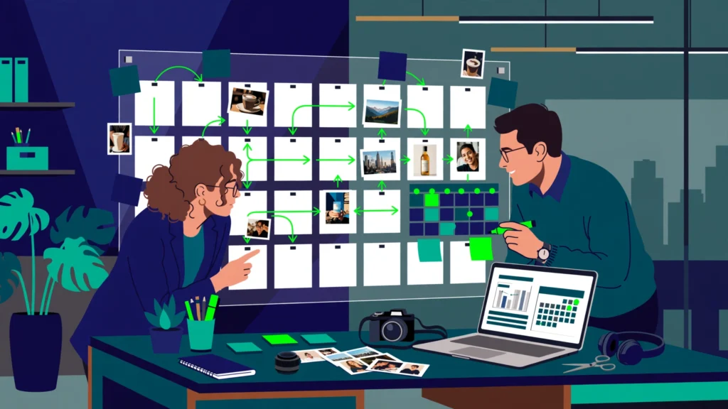 Planning a monthly social media content calendar